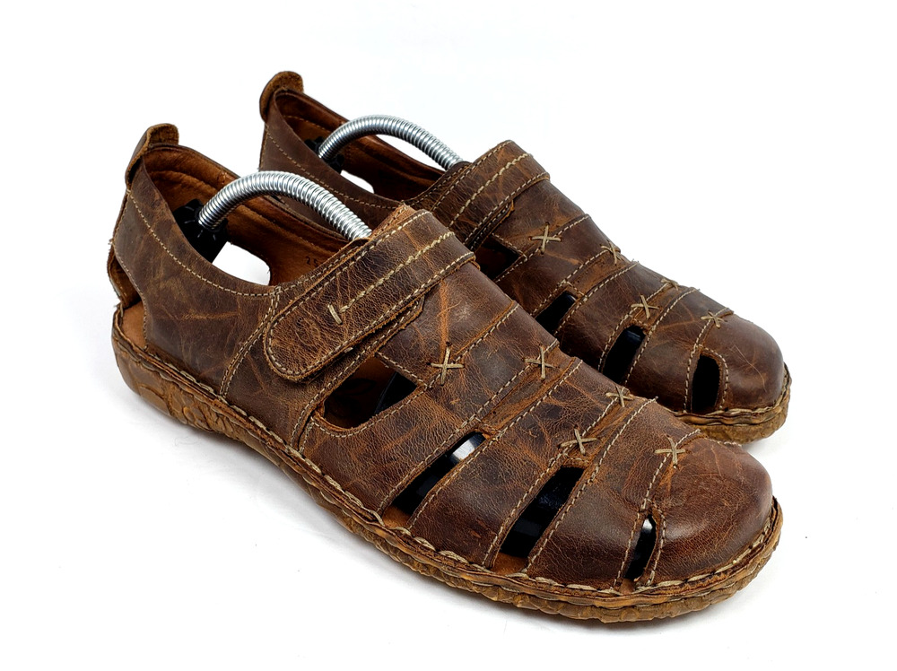 Josef Seibel Rosalie Womens Size 8-8.5 Brown Leather Casual Fisherman Sandals